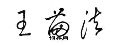 骆恒光王苗法草书个性签名怎么写
