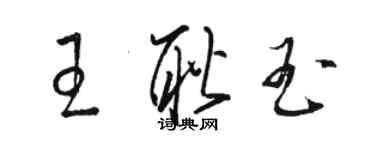骆恒光王耿玉草书个性签名怎么写