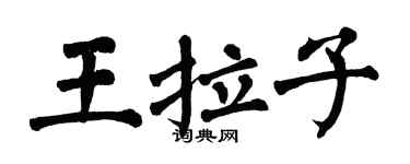 翁闿运王拉子楷书个性签名怎么写