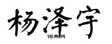 翁闿运杨泽宇楷书个性签名怎么写