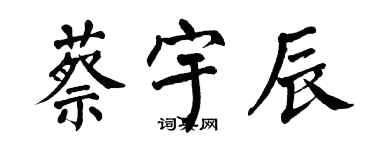 翁闿运蔡宇辰楷书个性签名怎么写