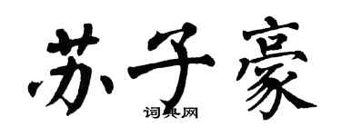 翁闿运苏子豪楷书个性签名怎么写