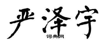 翁闿运严泽宇楷书个性签名怎么写