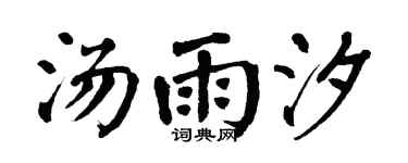 翁闿运汤雨汐楷书个性签名怎么写