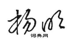 骆恒光杨明草书个性签名怎么写