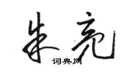 骆恒光朱亮草书个性签名怎么写