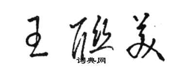 骆恒光王联美草书个性签名怎么写