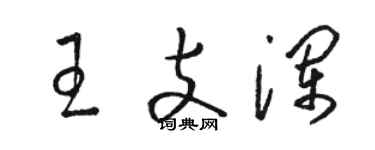 骆恒光王支澜草书个性签名怎么写