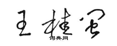骆恒光王桂闽草书个性签名怎么写
