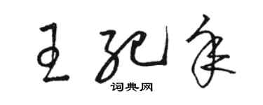 骆恒光王纪年草书个性签名怎么写