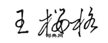 骆恒光王樱格草书个性签名怎么写