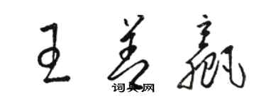 骆恒光王善赢草书个性签名怎么写