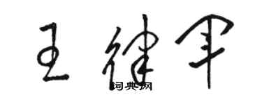 骆恒光王律军草书个性签名怎么写