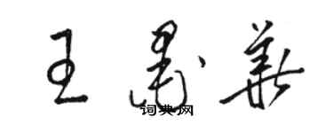 骆恒光王墨华草书个性签名怎么写