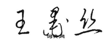 骆恒光王墨丝草书个性签名怎么写