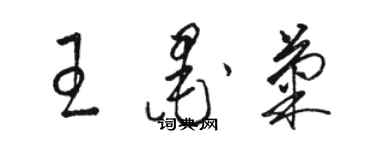 骆恒光王墨菊草书个性签名怎么写