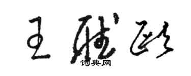 骆恒光王听欧草书个性签名怎么写