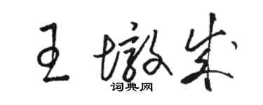 骆恒光王墩成草书个性签名怎么写
