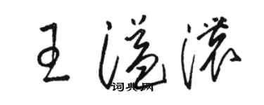 骆恒光王溢浓草书个性签名怎么写