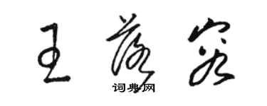 骆恒光王落容草书个性签名怎么写
