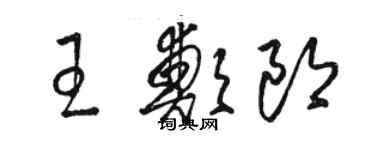 骆恒光王郑郎草书个性签名怎么写