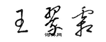 骆恒光王翠霜草书个性签名怎么写
