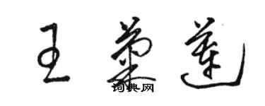 骆恒光王菊莲草书个性签名怎么写