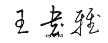骆恒光王书雅草书个性签名怎么写