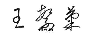 骆恒光王繁菊草书个性签名怎么写