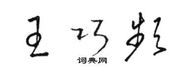 骆恒光王巧频草书个性签名怎么写