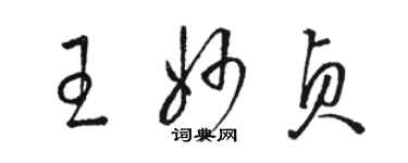 骆恒光王妙贞草书个性签名怎么写
