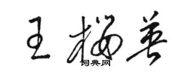 骆恒光王樱英草书个性签名怎么写