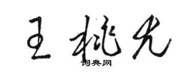 骆恒光王桃尤草书个性签名怎么写