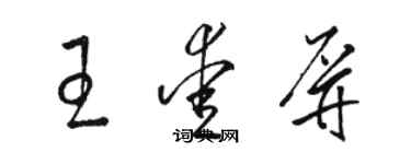 骆恒光王爱屏草书个性签名怎么写