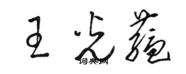 骆恒光王光蕴草书个性签名怎么写