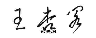 骆恒光王杏阁草书个性签名怎么写