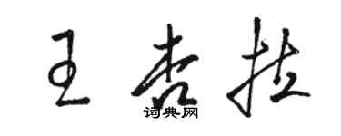 骆恒光王杏拉草书个性签名怎么写