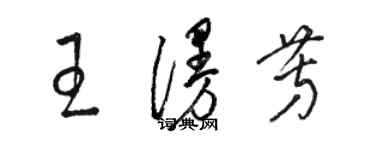 骆恒光王漫芳草书个性签名怎么写