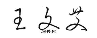 骆恒光王文艾草书个性签名怎么写
