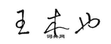 骆恒光王木也草书个性签名怎么写