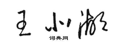 骆恒光王北湖草书个性签名怎么写