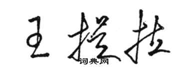 骆恒光王提拉草书个性签名怎么写
