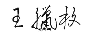 骆恒光王腊枚草书个性签名怎么写