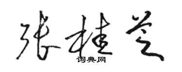骆恒光张桂芝草书个性签名怎么写