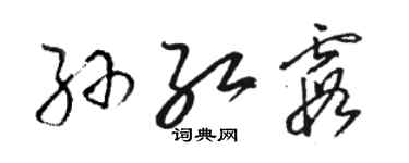 骆恒光孙红霞草书个性签名怎么写