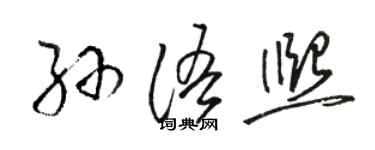 骆恒光孙语熙草书个性签名怎么写