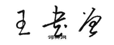 骆恒光王书曾草书个性签名怎么写