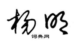 朱锡荣杨明草书个性签名怎么写