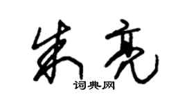 朱锡荣朱亮草书个性签名怎么写