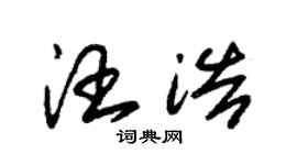 朱锡荣汪浩草书个性签名怎么写